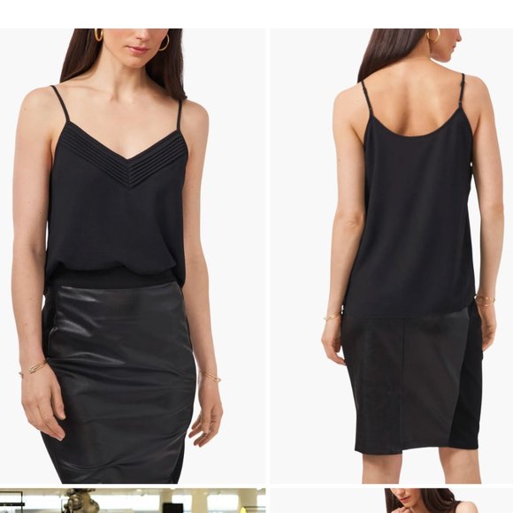 EUC 1.State Pintuck V-Neck Camisole in Black - Picture 1 of 9